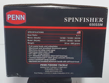 Load image into Gallery viewer, Penn Spinfisher 650 SSM metal body Reel Specifications. Gear Ratio 4.7 to 1, Mono Capacity 20lb at 220 Yards, Braid Capacity 50lb at 300 Yards