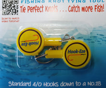 Load image into Gallery viewer, Hook-Eze Fishing line tying aid, twin pack yellow