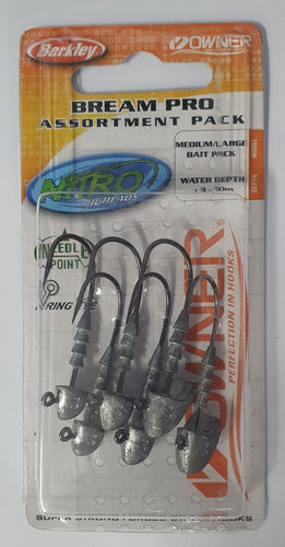 Berkley Bream Pro Jighead Assort Pack, Medium/Large. C-B Tackle