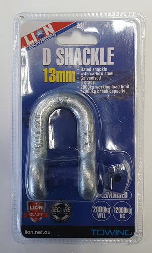 D Shackles 13MM QTY1 RATED