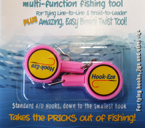 Hook-Eze Fishing line tying aid, twin pack pink