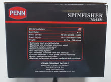 Load image into Gallery viewer, Penn Spinfisher 750 SSM metal body Reel Specifications. Gear Ratio 4.6 to 1, Mono Capacity 25lb at 260 Yards, Braid Capacity 65lb at 340 Yards
